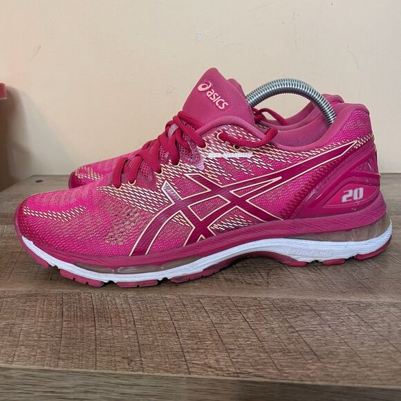 Asics Shoes Womens 5 Gel-Nimbus 20 Running Training Pink Sneakers size 11 shoes - Picture 1 of 8